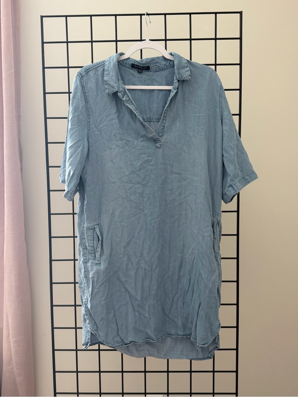 Velvet Heart Light Blue Chambray Mini Dress